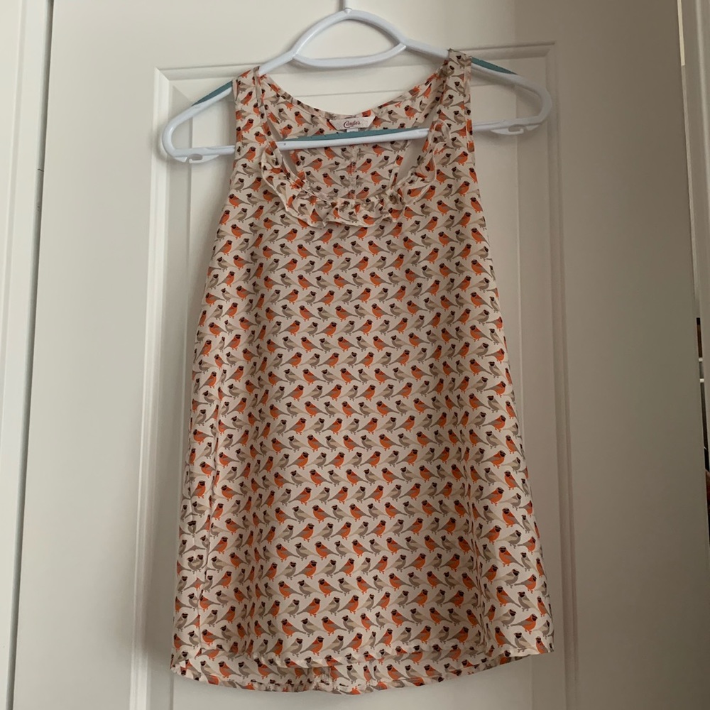 Candies Bird Print Chiffon blouse